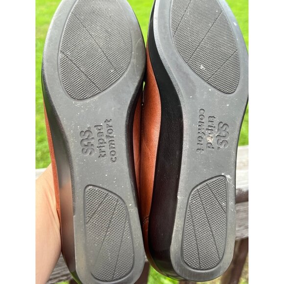 SAS Weave Slip-On Loafer Womens Size 9M Brown Leather Tripad Comfort Made in USA - Picture 9 of 9